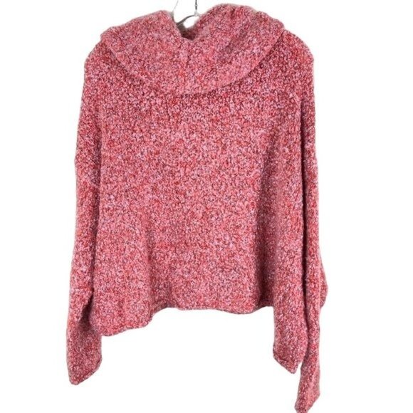 FREE PEOPLE BFF Sweater Cowl Neck Oversized Crop Sweater Size Small - Picture 9 of 16